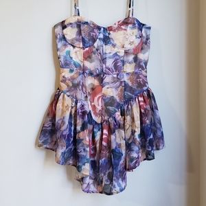 Cider Floral Print Body-suit / Leotard